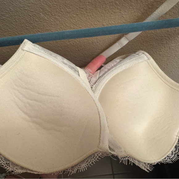 NEW! DREAM ANGELS VICTORIA'S SECRET Push Up Bra 32C Floral Lace White Bride NWT - Picture 10 of 17